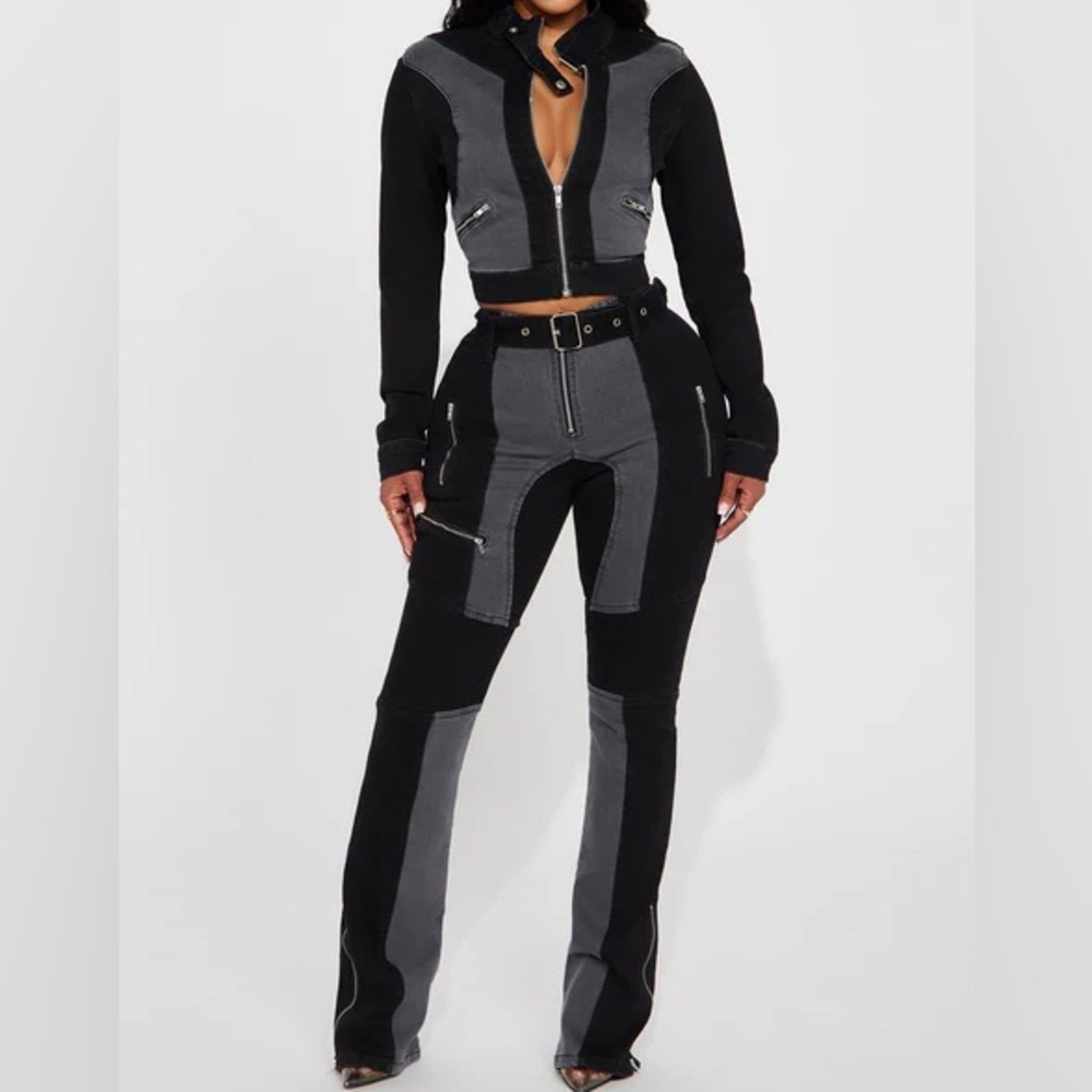 Stylish Black and Gray Pants set